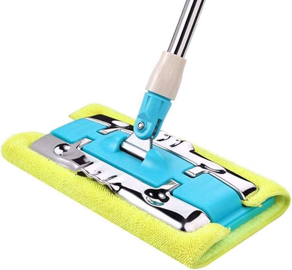 ブルーマイクロファイバーハードウッドフロアモップ、ステンレス